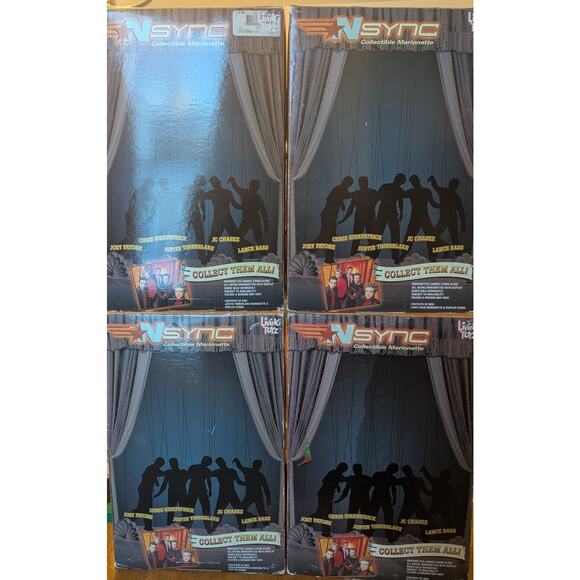 Set of 4 N'Sync Marionettes and 1 Justin Doll on Tour - Picture 3 of 11